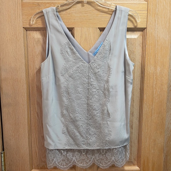 Antonio Melani XS Silver/Gray Silk Blouse - Picture 1 of 5